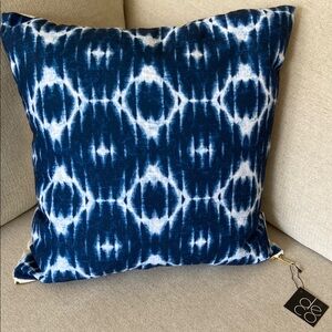 Sale 2/$15* Blue and White Geometric Accent Pillow, deco brand from Kirkland's.